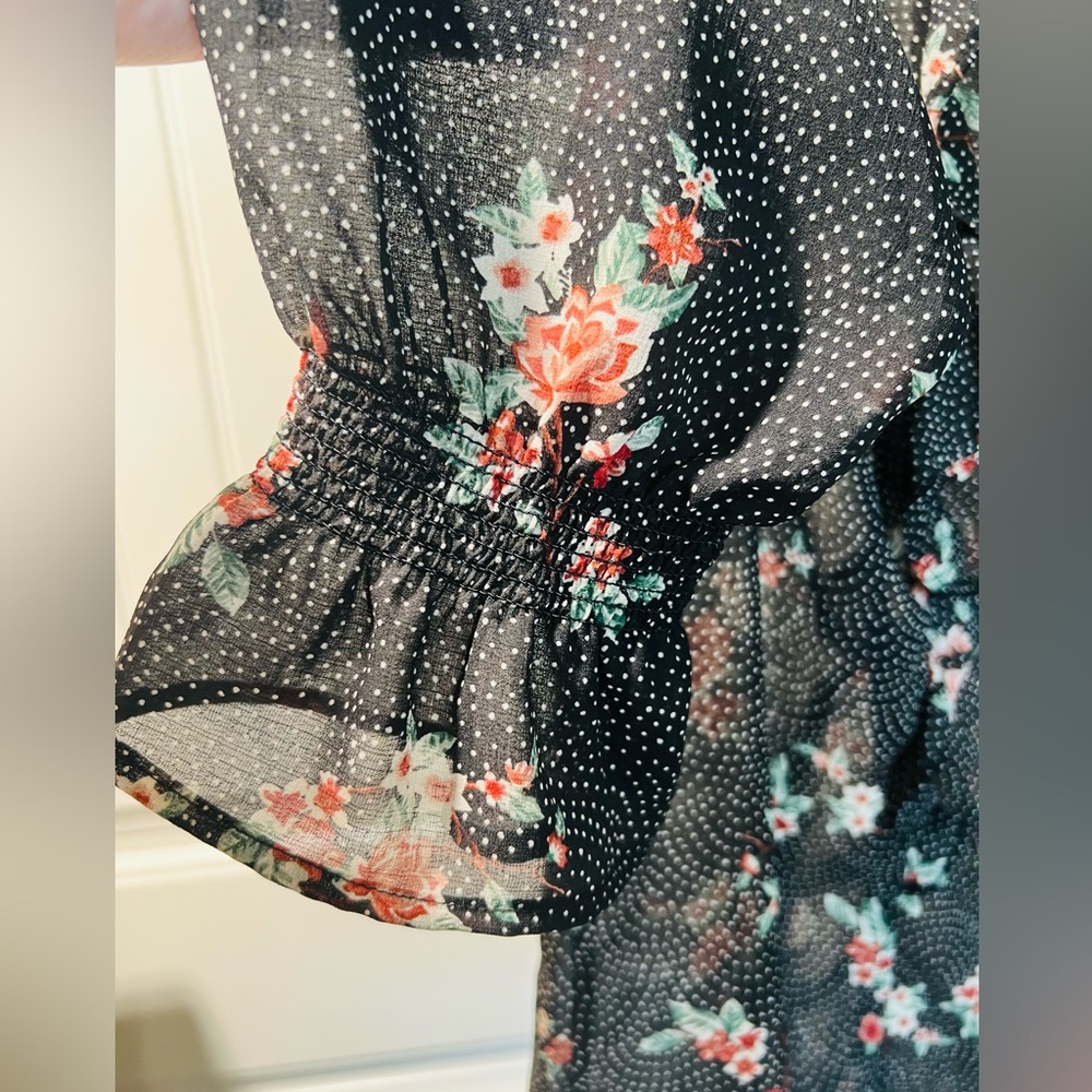 Torrid Ruffled Floral Blouse - Picture 8 of 11